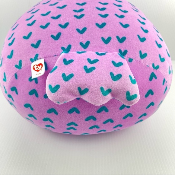 Ty Beanie Ballz Winks Owl 10 inch Plush 2021 Pink and Teal - Picture 4 of 8